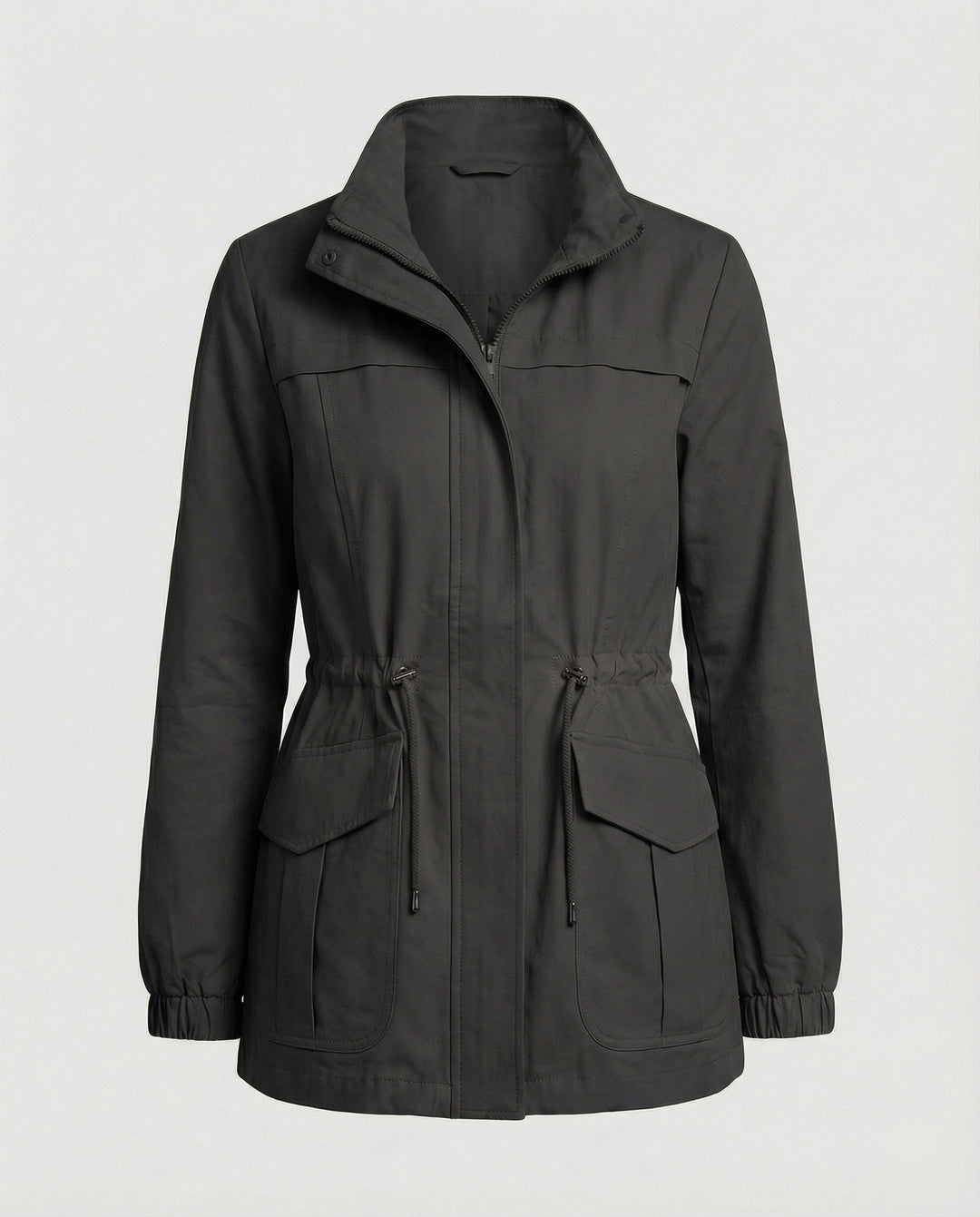 Women's Zipper Jacket | Adjustable Waist
