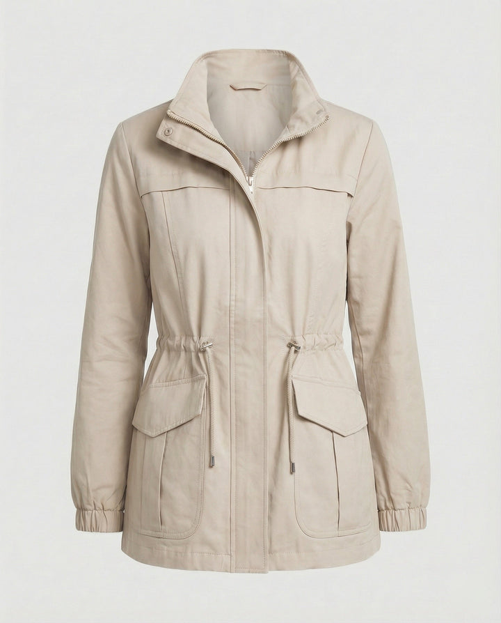 Women's Zipper Jacket | Adjustable Waist