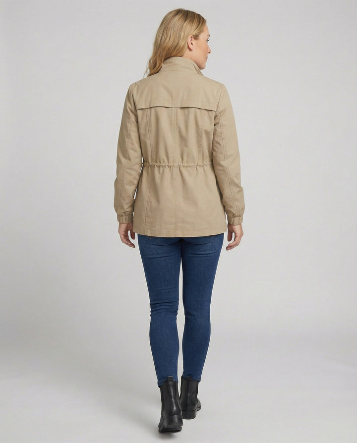 Women's Zipper Jacket | Adjustable Waist