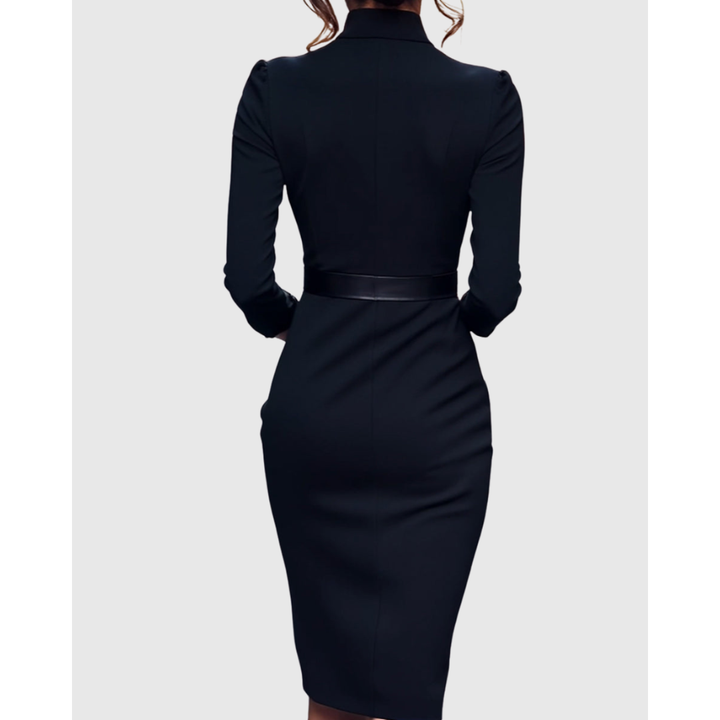 Women's Chique Formal Long Sleeves Blazer Dress | Midi