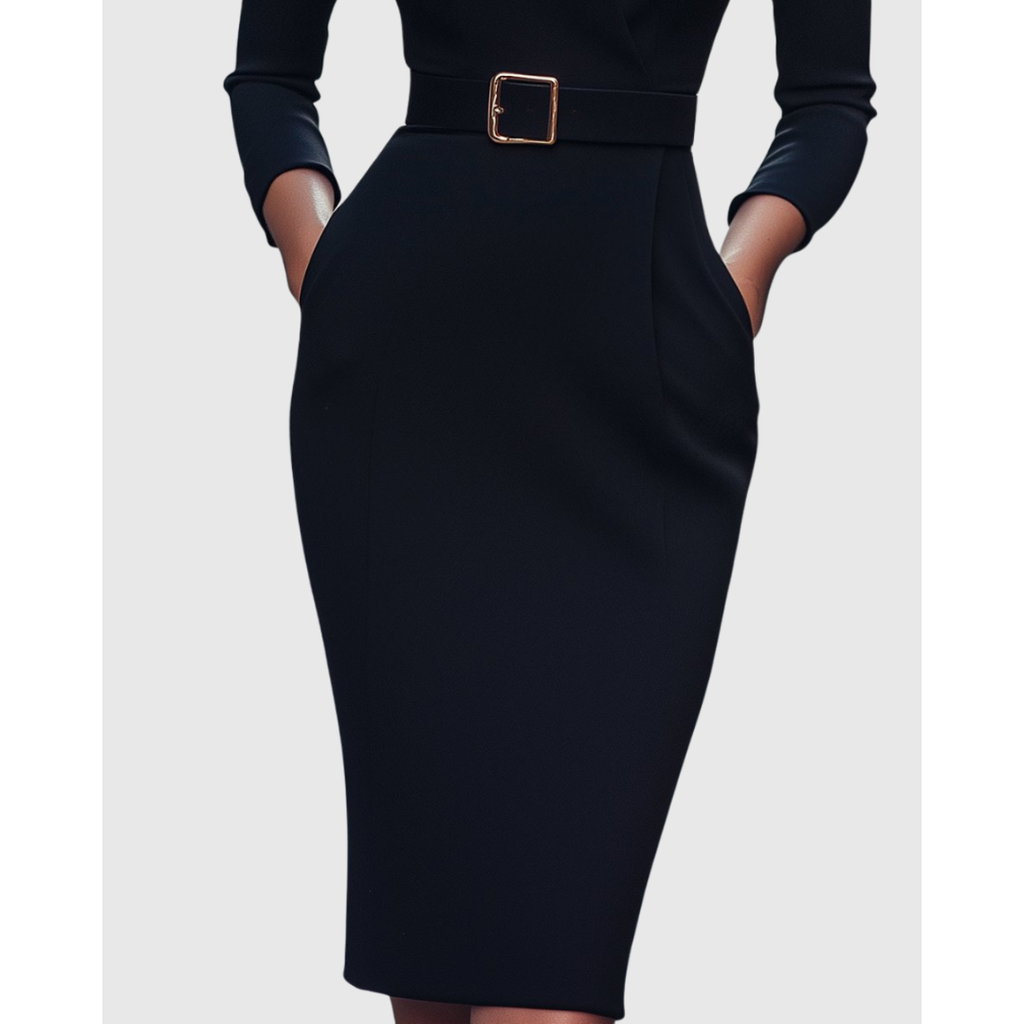 Women's Chique Formal Long Sleeves Blazer Dress | Midi