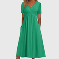 Women's Elegant Flared Wedding Guest Dress | Midi