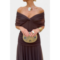 Women's Elegant Off-Shoulder Wedding Guest Dress | Maxi