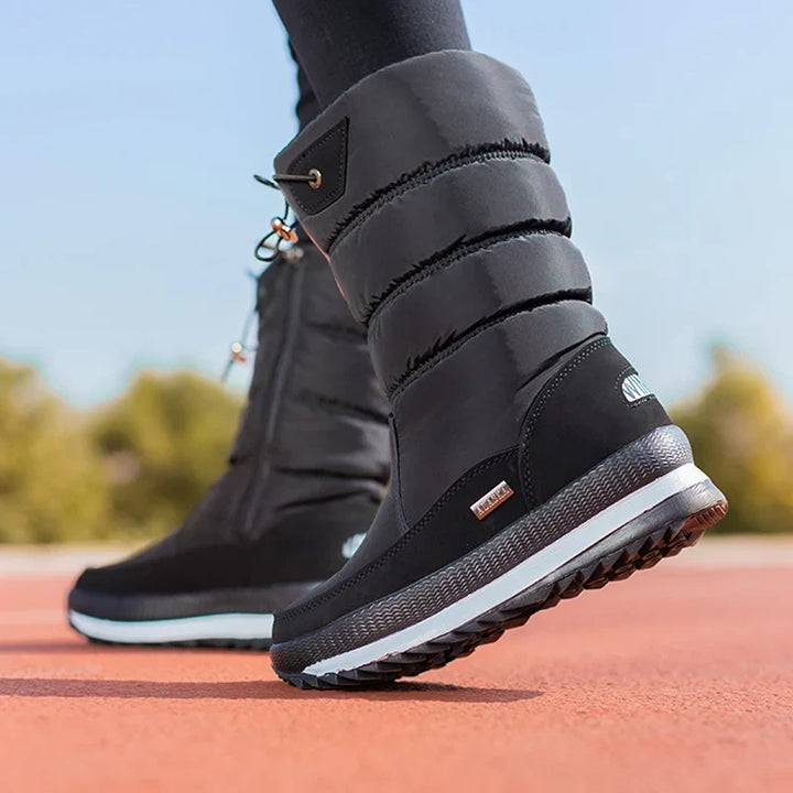 Women’s Mid Calf Snow Boots with Side Zip | Puffer