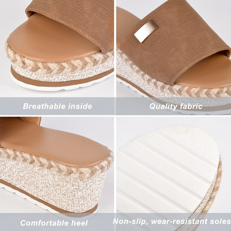 Women's Boho Wedge Sandals | Slip-On