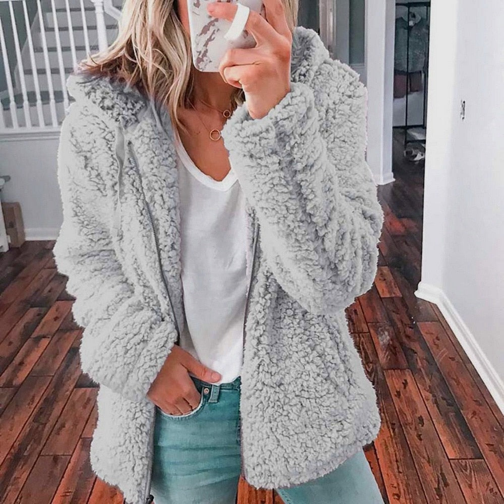 Women's Long Sleeve Zip Up Hoodie | Winter