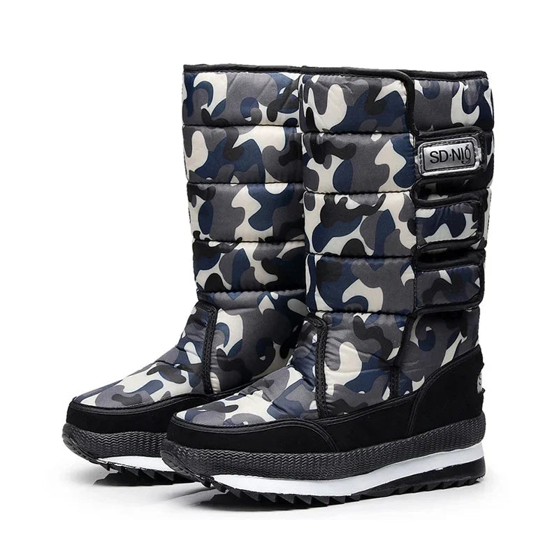 Women’s Mid Calf Snow Boots with Side Zip | Puffer