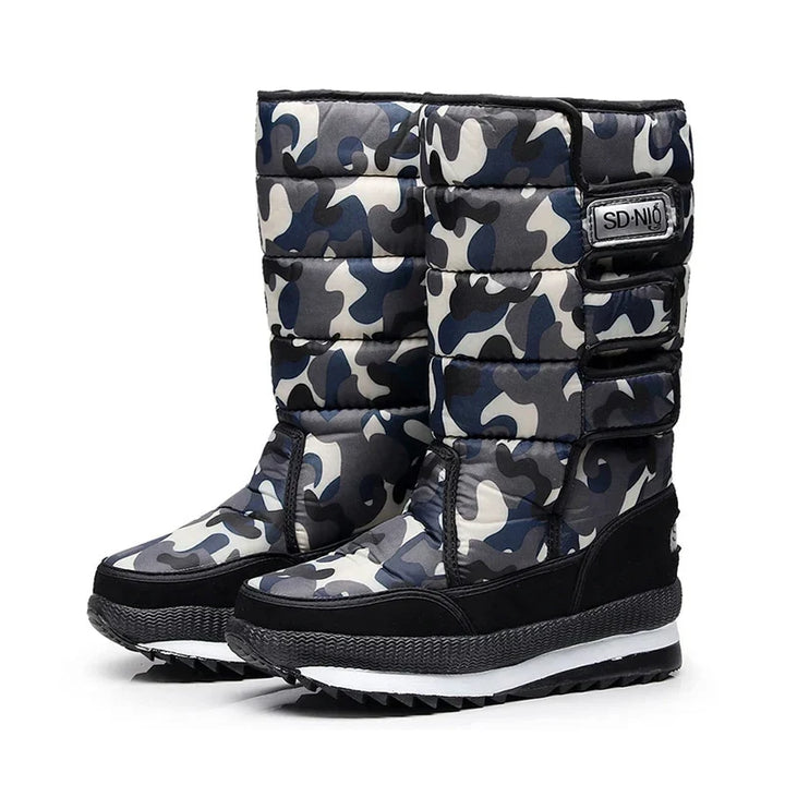 Women’s Mid Calf Snow Boots with Side Zip | Puffer