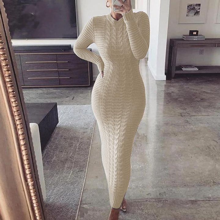 Women’s Winter Knit Bodycon Dress | Maxi