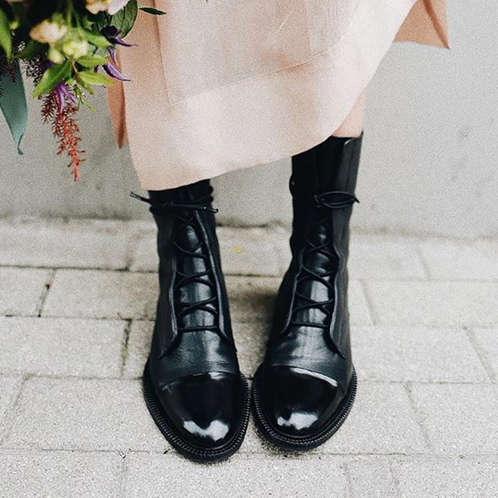 Women's Flat Knee High Boots | Lace Up