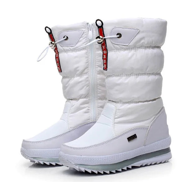 Women’s Mid Calf Snow Boots with Side Zip | Puffer