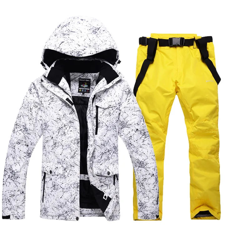 Men's Hooded Ski Jacket And Snow Pants Set | Winter