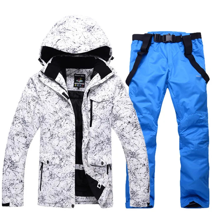 Men's Hooded Ski Jacket And Snow Pants Set | Winter