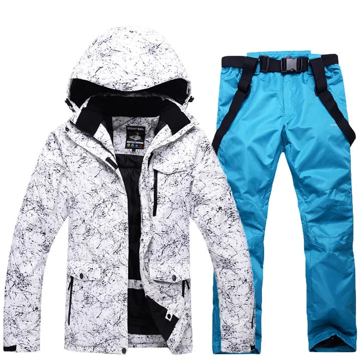 Men's Hooded Ski Jacket And Snow Pants Set | Winter