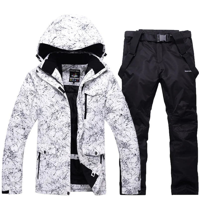 Men's Hooded Ski Jacket And Snow Pants Set | Winter