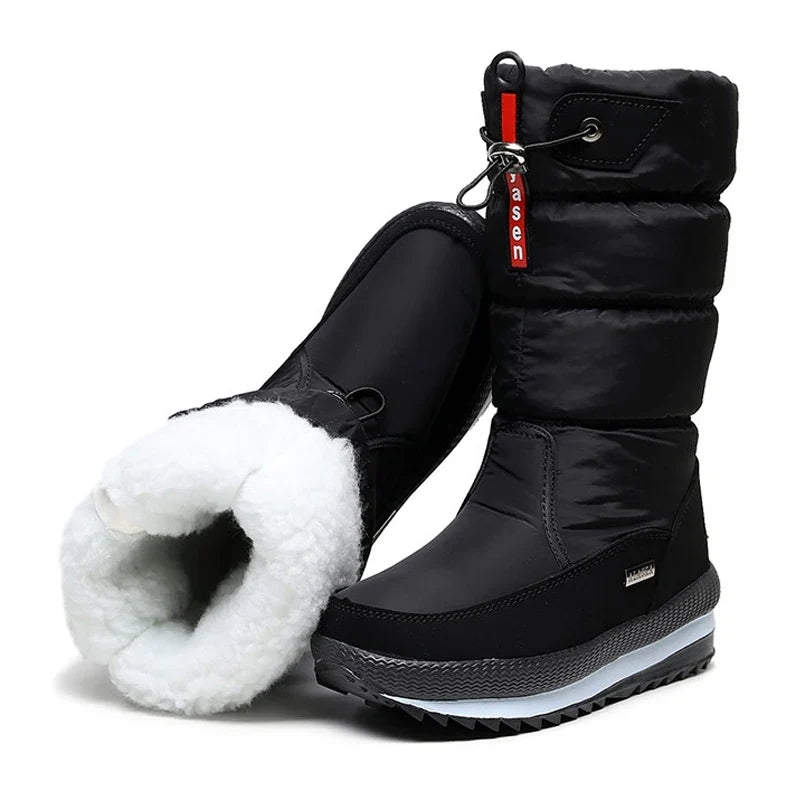 Women’s Mid Calf Snow Boots with Side Zip | Puffer