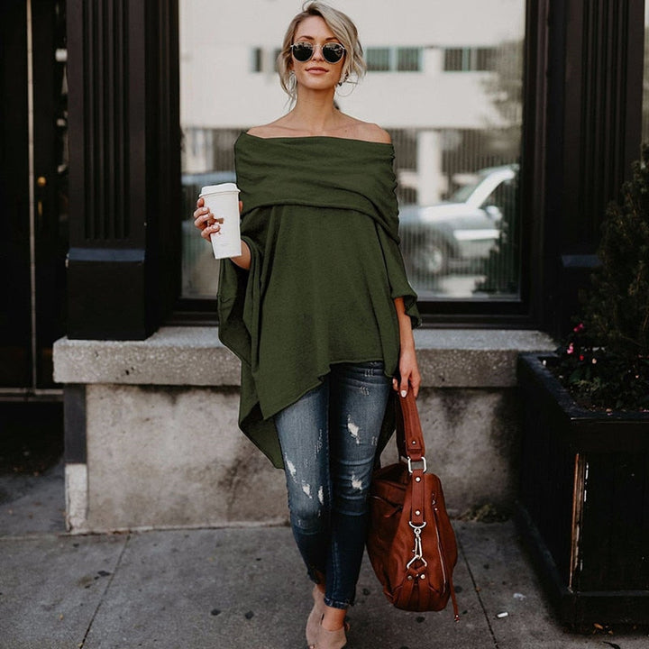 Women's Foldover Asymmetric Top | Off-Shoulder