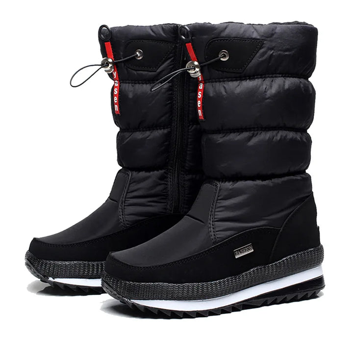 Women’s Mid Calf Snow Boots with Side Zip | Puffer