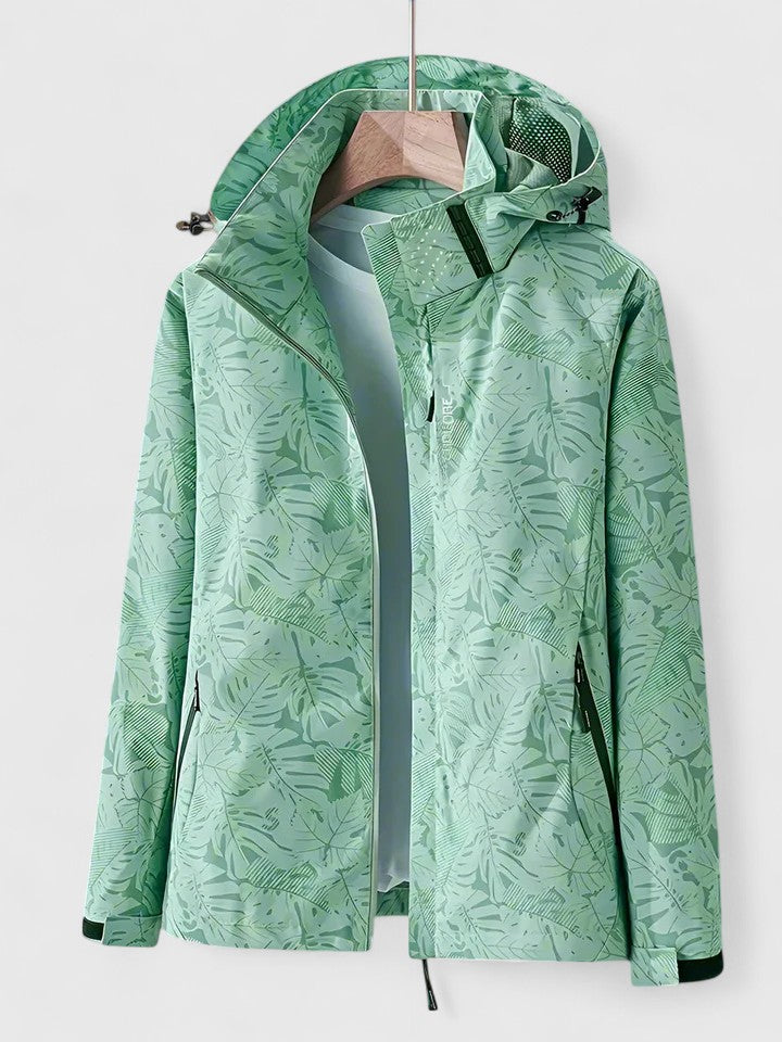 Women's Hooded Rain Jacket | Tropical Print