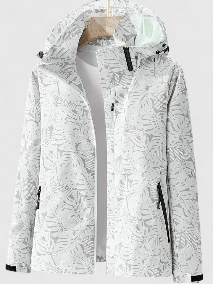 Women's Hooded Rain Jacket | Tropical Print