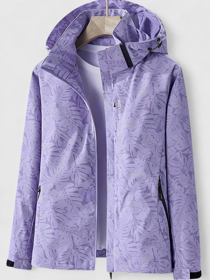 Women's Hooded Rain Jacket | Tropical Print