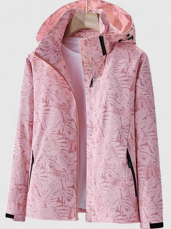 Women's Hooded Rain Jacket | Tropical Print