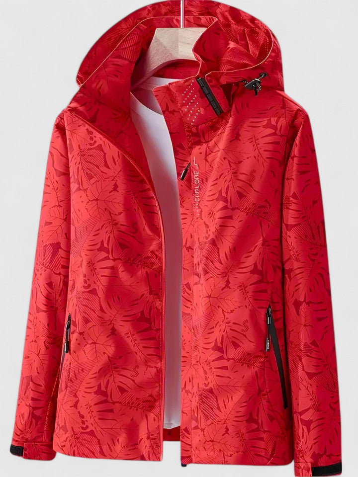 Women's Hooded Rain Jacket | Tropical Print