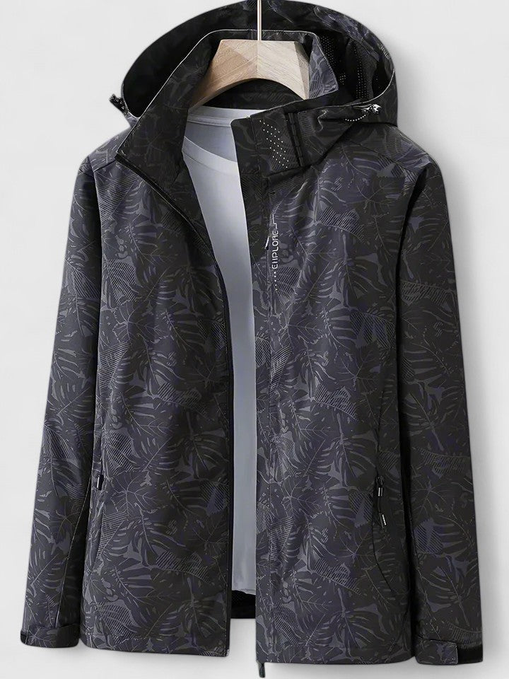 Women's Hooded Rain Jacket | Tropical Print