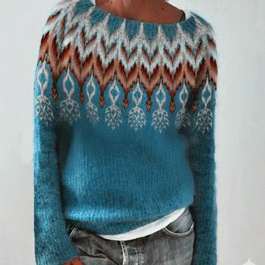 Women's Winter Oversized Knit Jumper | Fair Isle