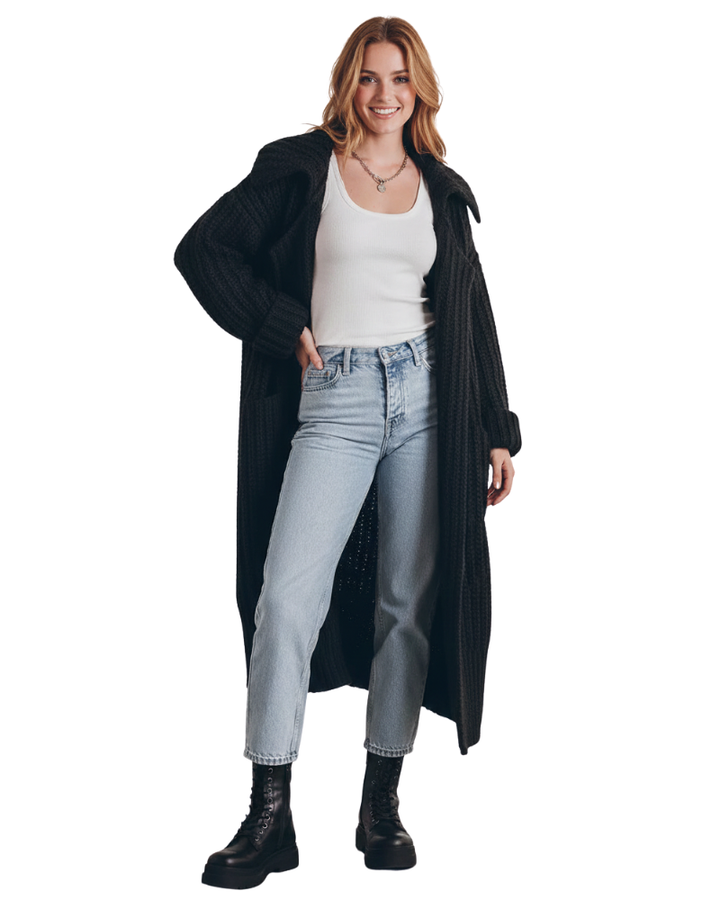 Women's Long Chunky Cardigan | Crochet