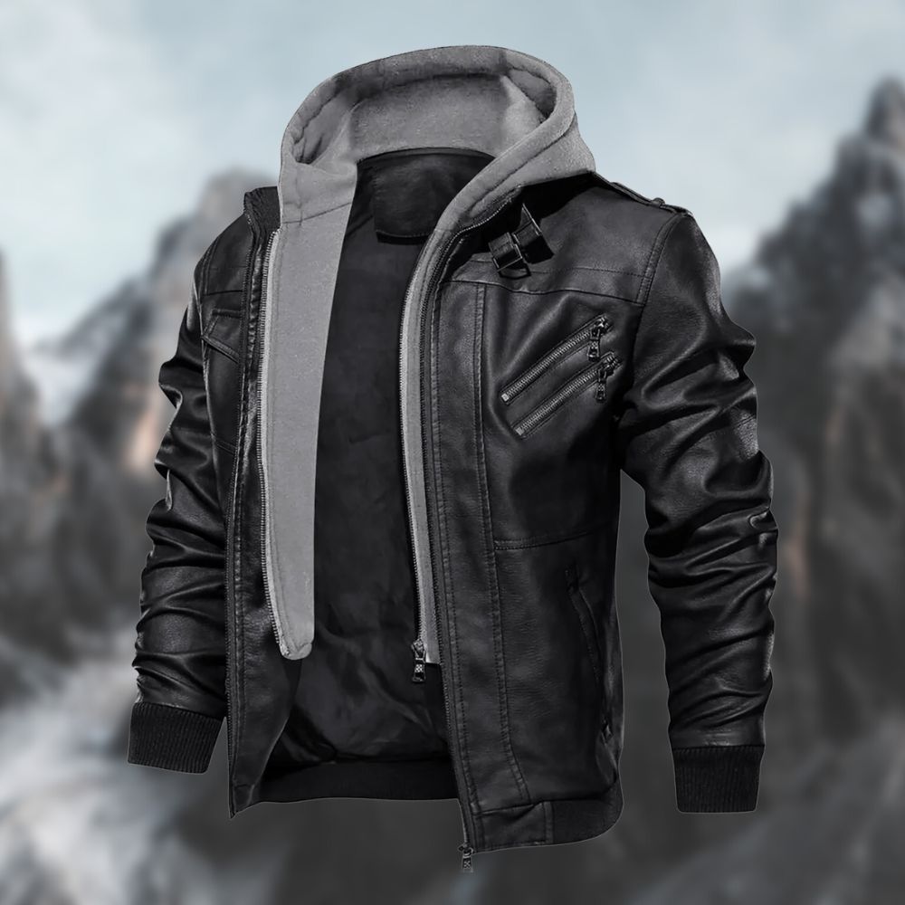 Men's Hooded Moto Jacket | Casual