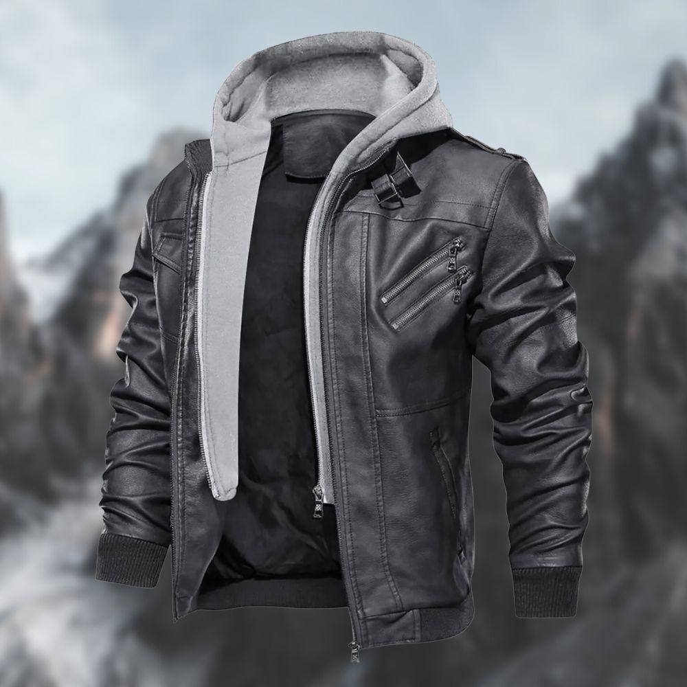 Men's Hooded Moto Jacket | Casual