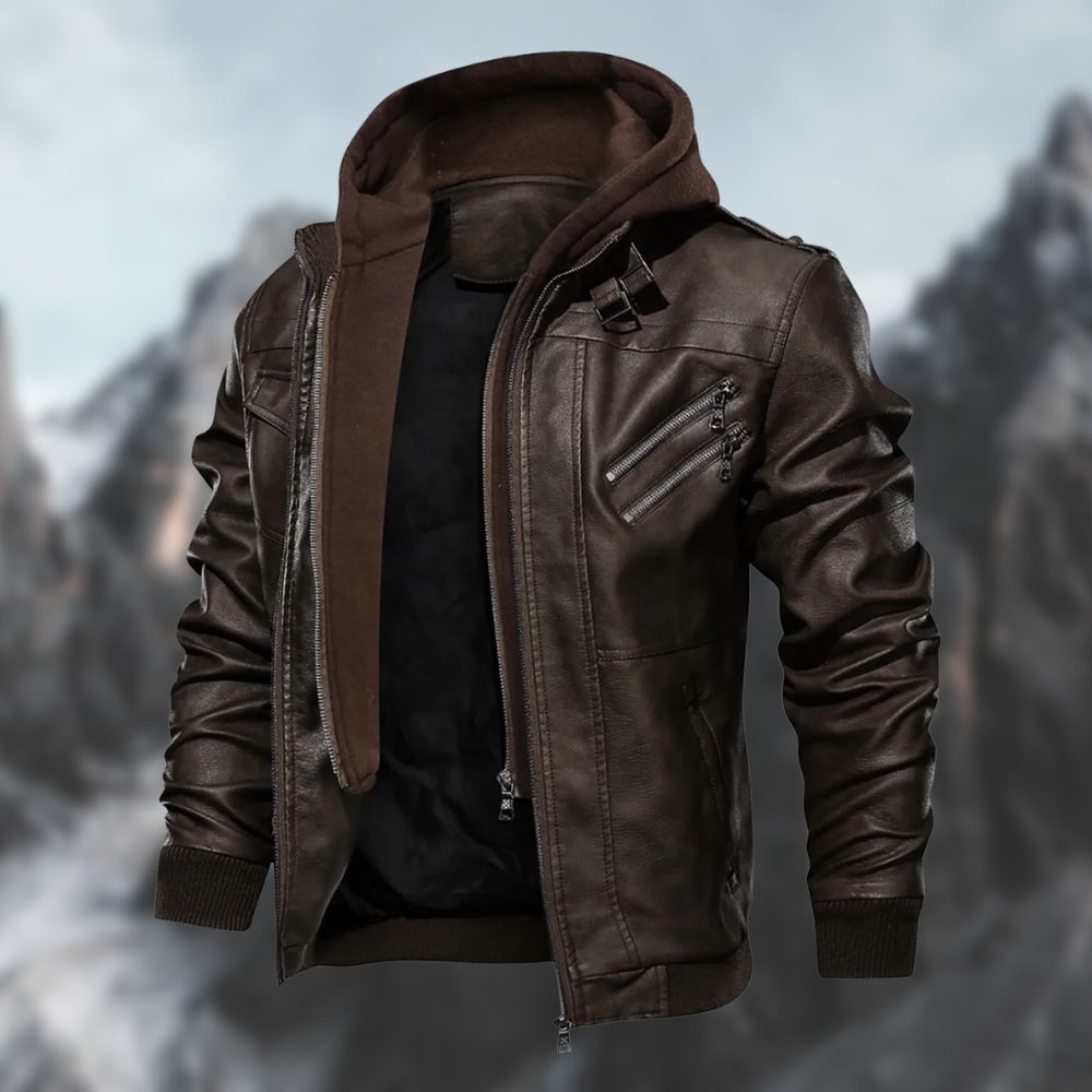 Men's Hooded Moto Jacket | Casual