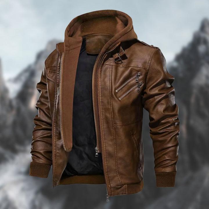Men's Hooded Moto Jacket | Casual