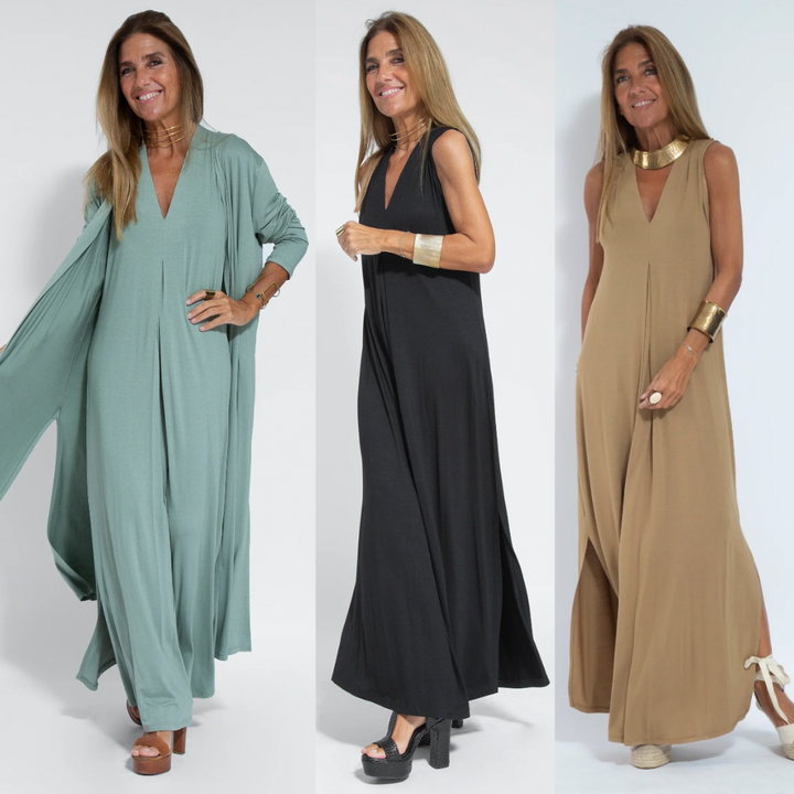 Women's Maxi Dress and Cardigan Set | Two Piece