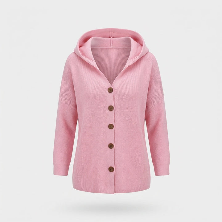 Women's Button Up Knit Cardigan | Hooded