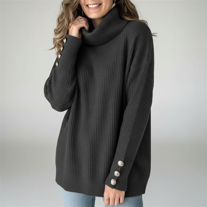 Women’s Ribbed Cowl Neck Jumper | Winter