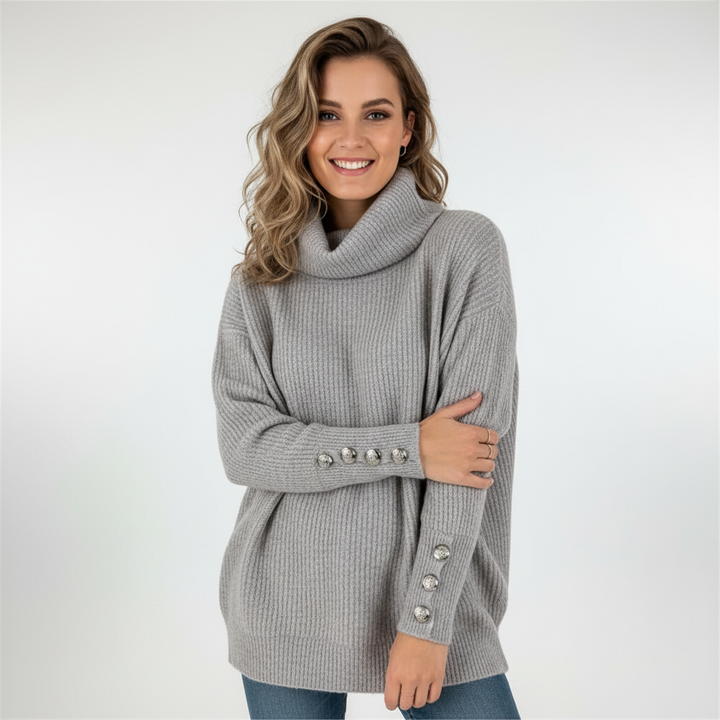Women’s Ribbed Cowl Neck Jumper | Winter