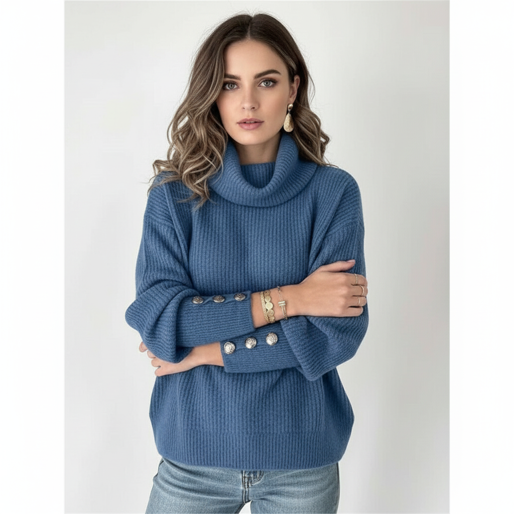 Women’s Ribbed Cowl Neck Jumper | Winter