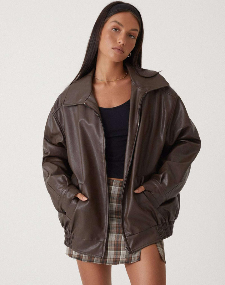 Women's Casual Collared Zip Up Jacket | Winter