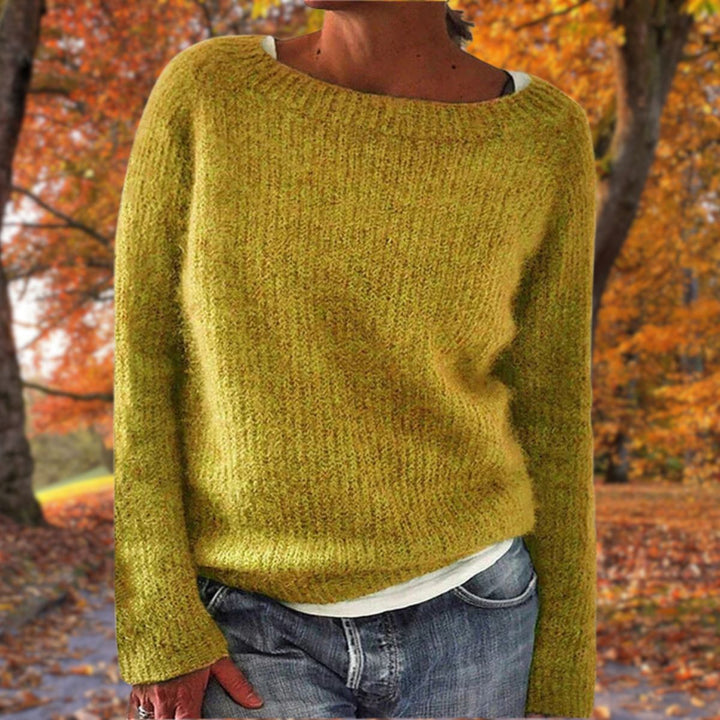 Women's Round Neck Knitted Sweater | Warm