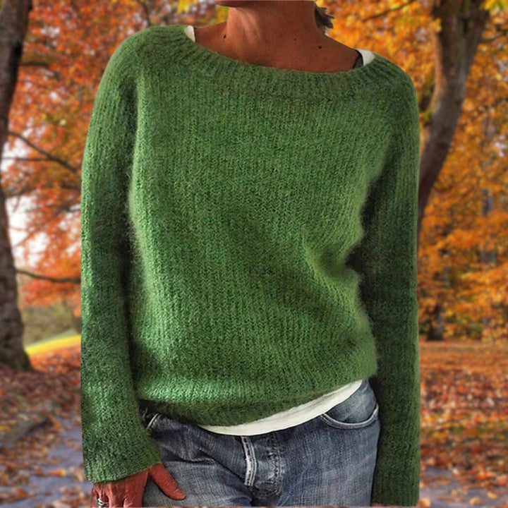 Women's Round Neck Knitted Sweater | Warm