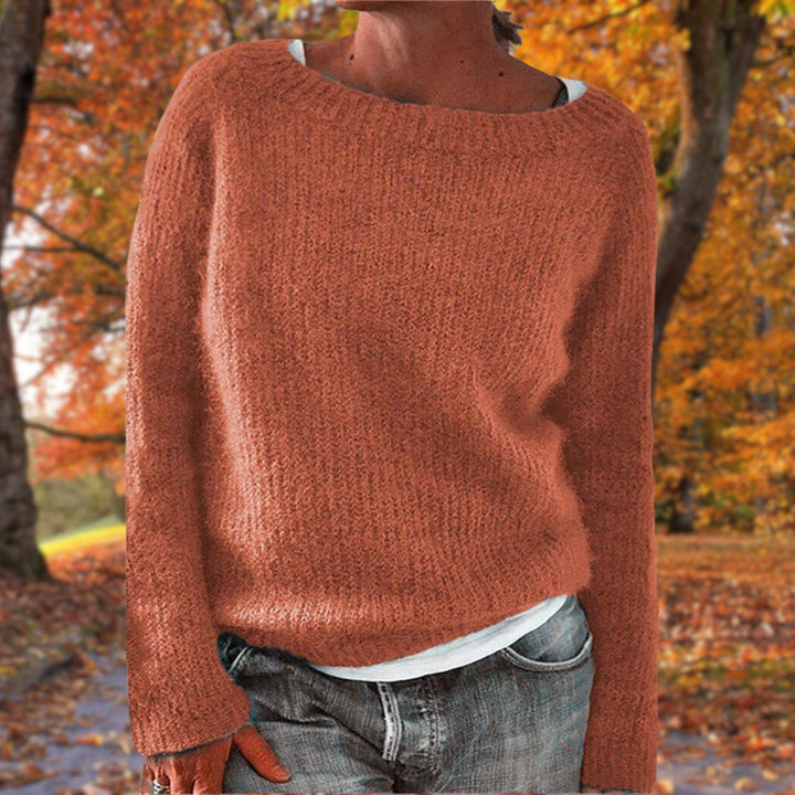 Women's Round Neck Knitted Sweater | Warm