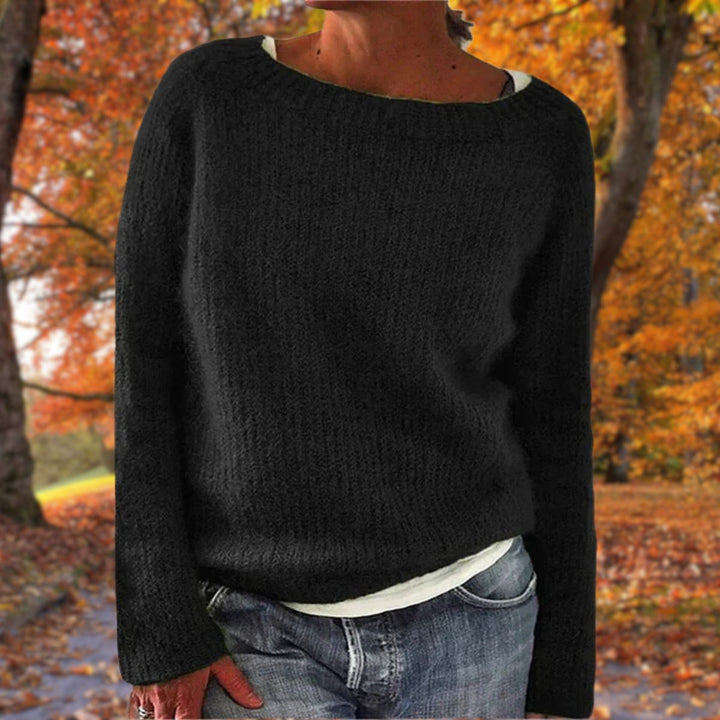 Women's Round Neck Knitted Sweater | Warm