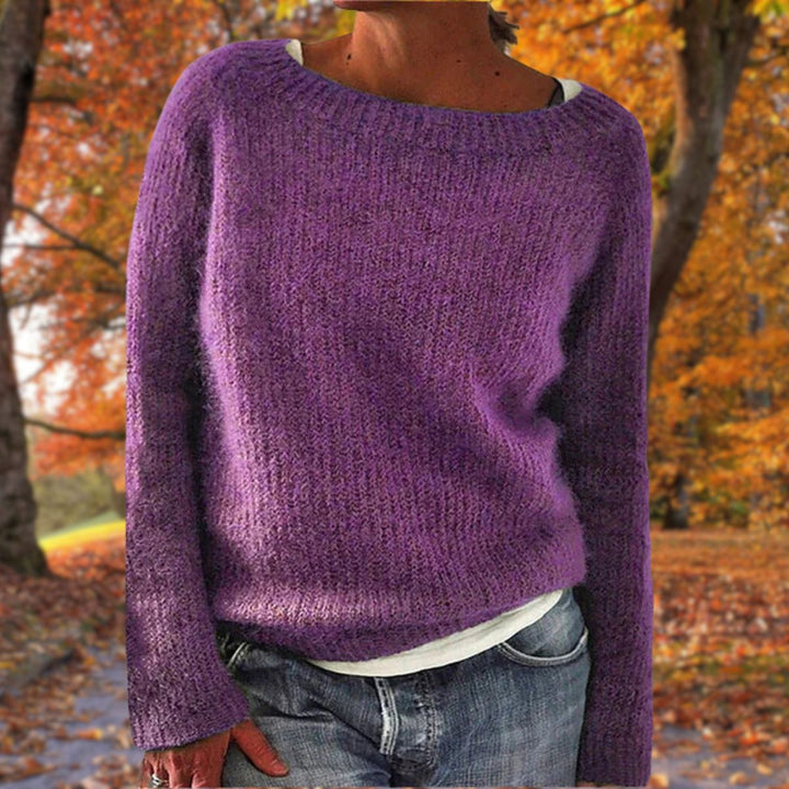 Women's Round Neck Knitted Sweater | Warm