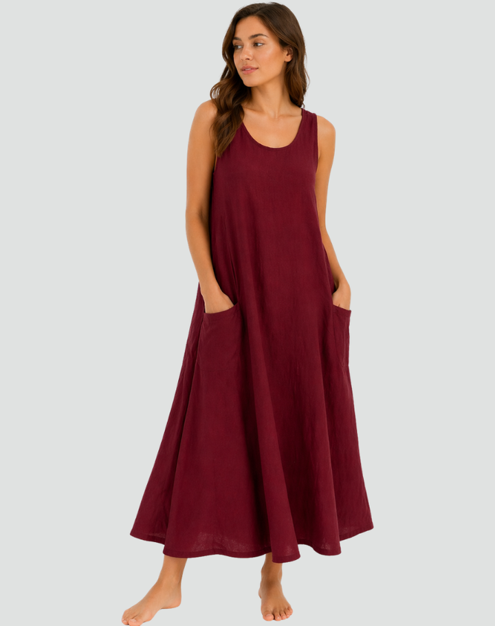 Women's Loose Casual Dress with Pockets | Maxi