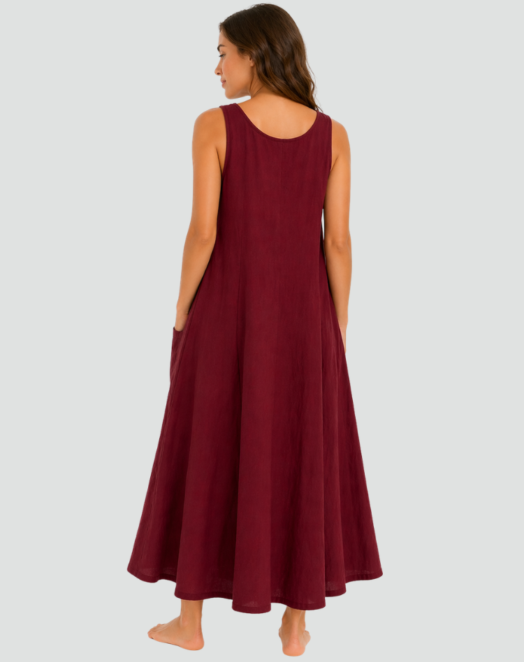 Women's Loose Casual Dress with Pockets | Maxi