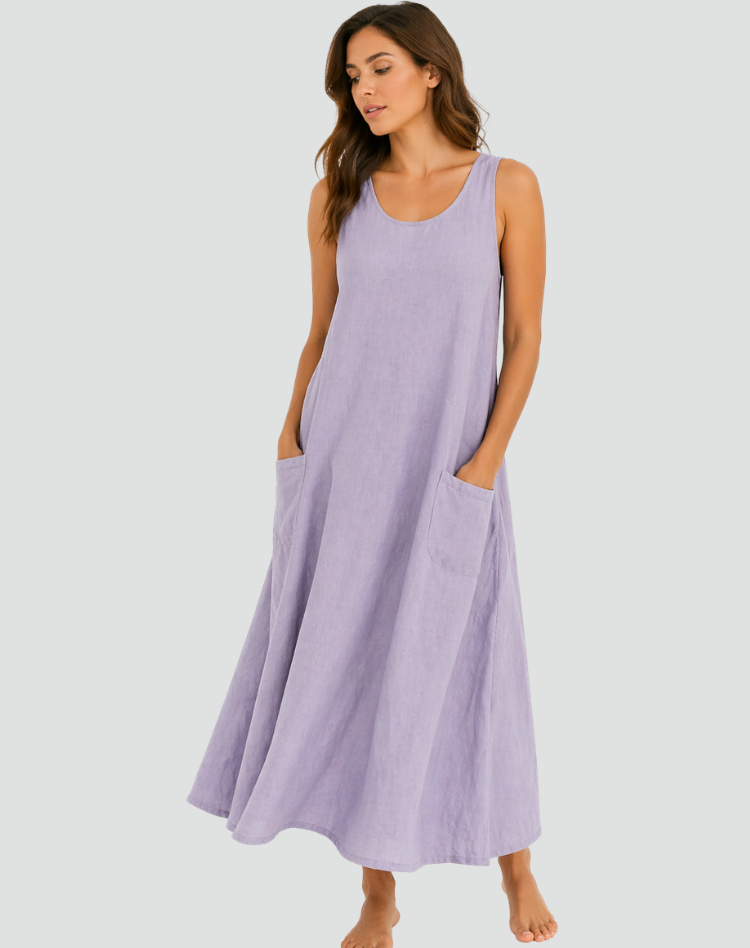 Women's Loose Casual Dress with Pockets | Maxi