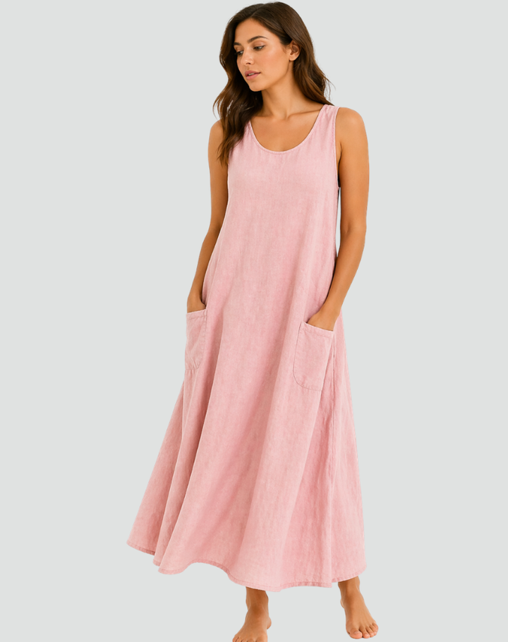 Women's Loose Casual Dress with Pockets | Maxi