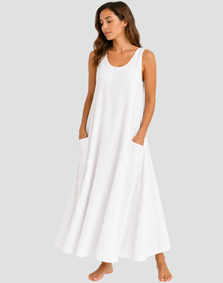Women's Loose Casual Dress with Pockets | Maxi